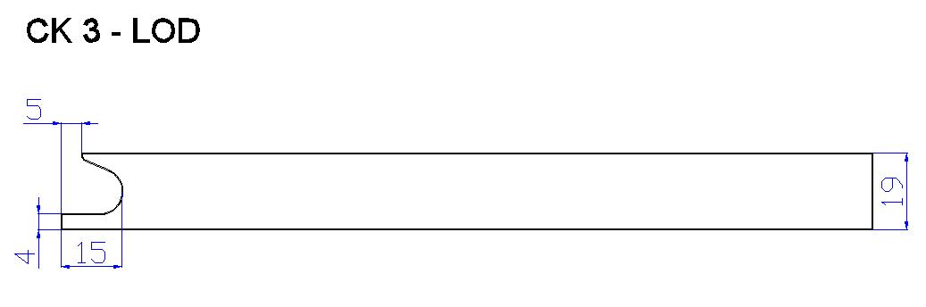 Frez CK3 lod. po szerokości formatki Kliknij aby wybrać usługę