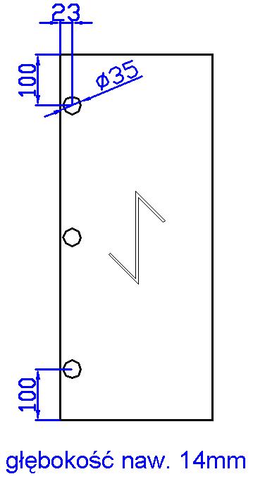 3 nawierty po długości formatki Kliknij aby wybrać usługę