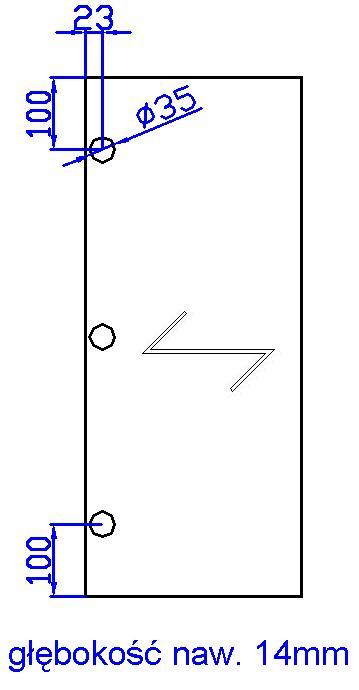 3 nawierty po szerokości formatki Kliknij aby wybrać usługę