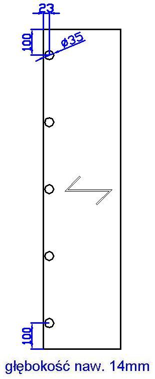5 nawierty po szerokości formatki Kliknij aby wybrać usługę