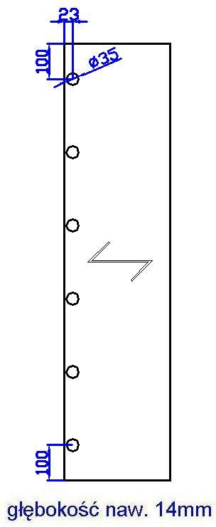 6 nawierty po szerokości formatki Kliknij aby wybrać usługę